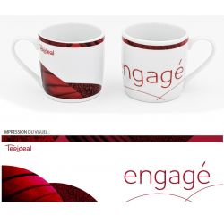 Tasse a café origine Europe, décoré en France.
